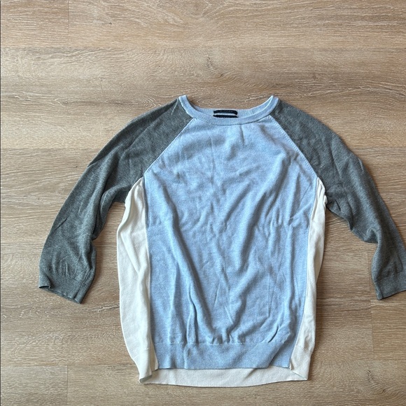 Lands' End Women’s Blue and Gray Crewneck Sweater - Picture 1 of 3